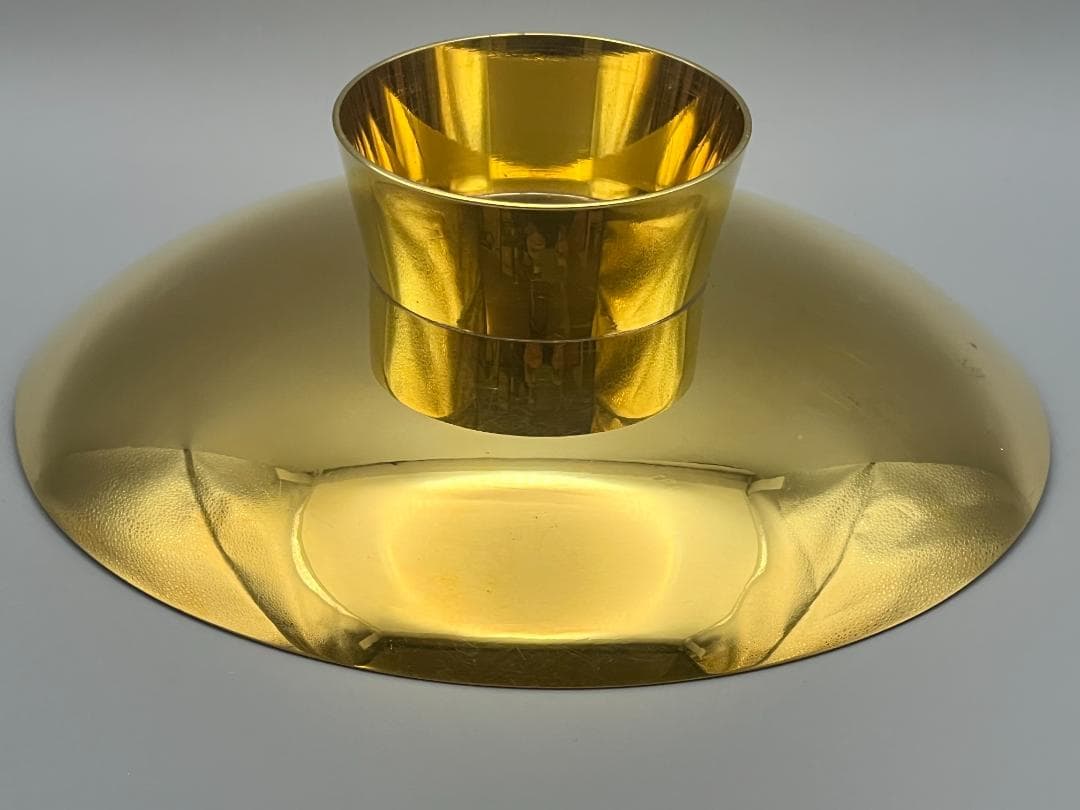 【海】純銀　銀杯　酒杯　銀器　酒器杯　酒器　重量約159g　箱付