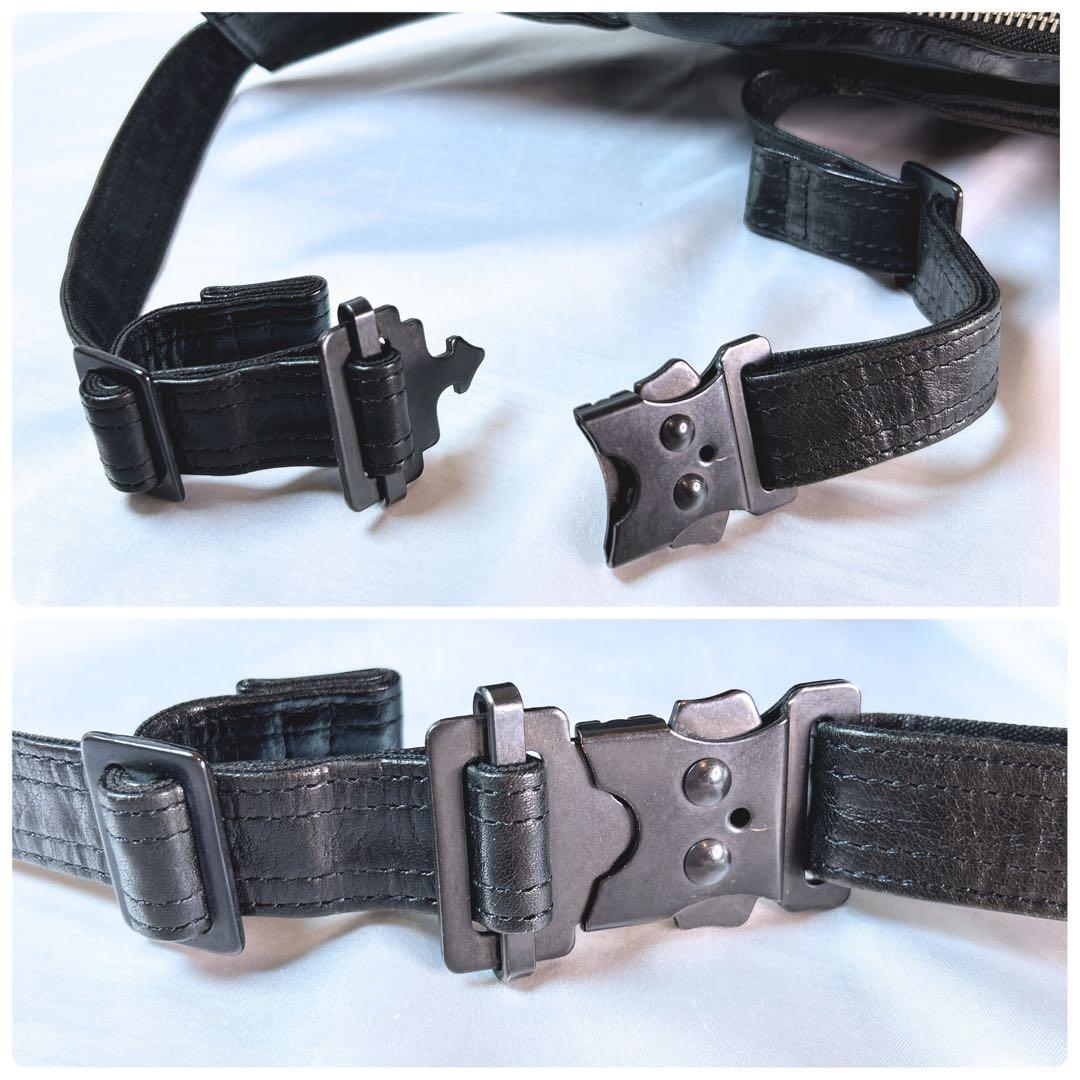 美品 PORTER オールレザー ウエストバッグ ボディバッグ スクエア 廃盤品