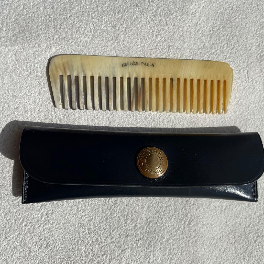 HERMES comb エルメスクシ　エルメスコーム　ケース付き