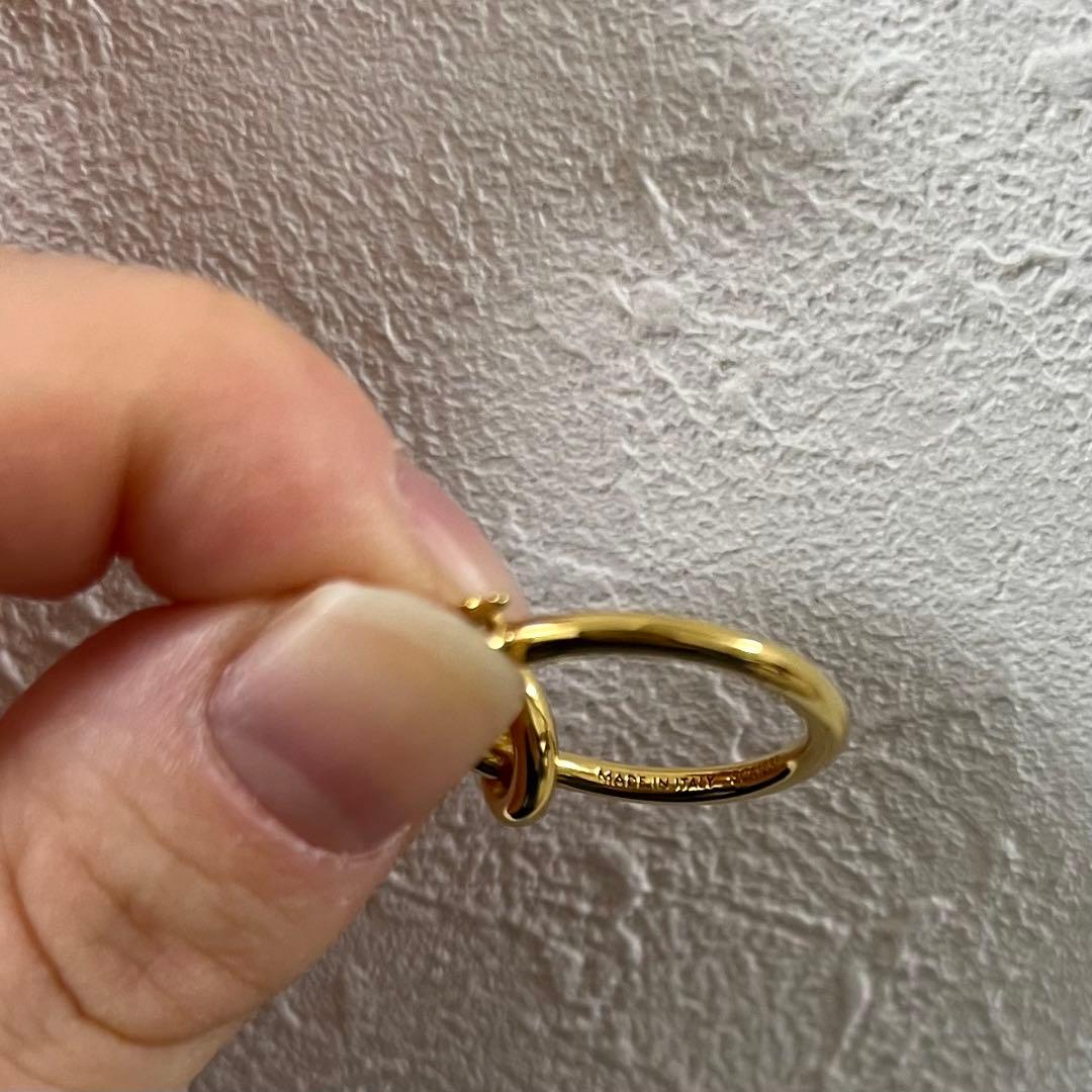 CELINE セリーヌ　ノットスモールフープピアス