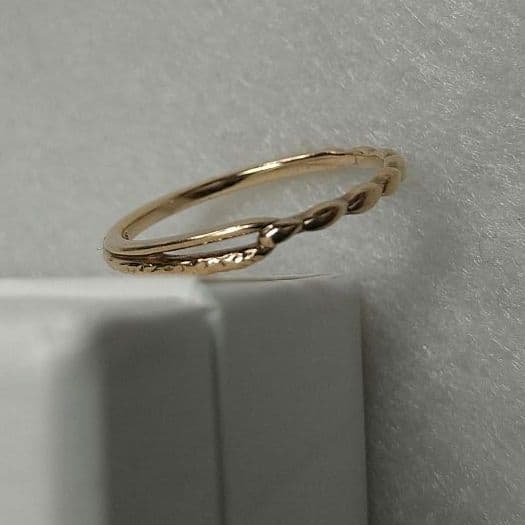 【美品】ageteアガット K5 リング 9号 シンプルリング 箱付き