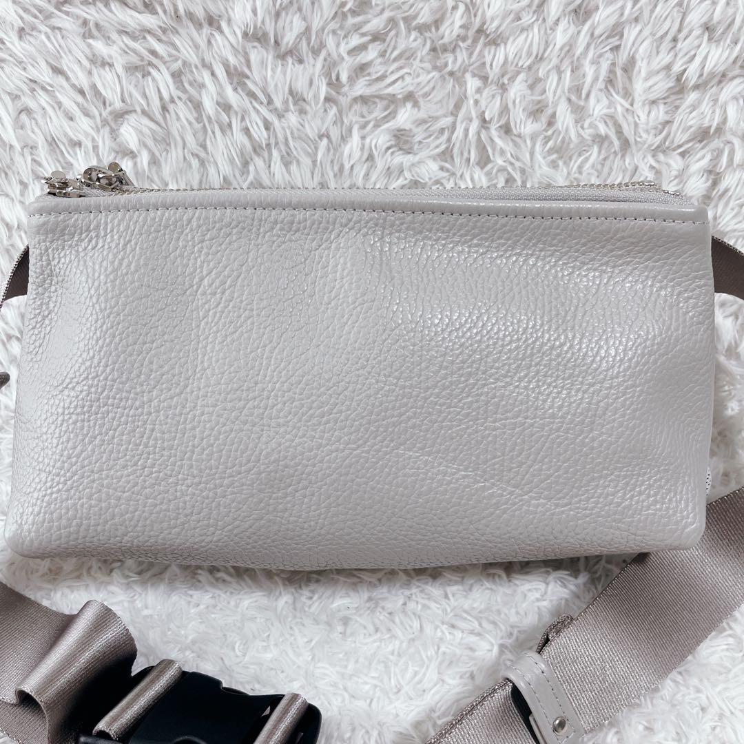 極美品✨chi.wata ボディバッグ ウエストバッグ ショルダー グレー