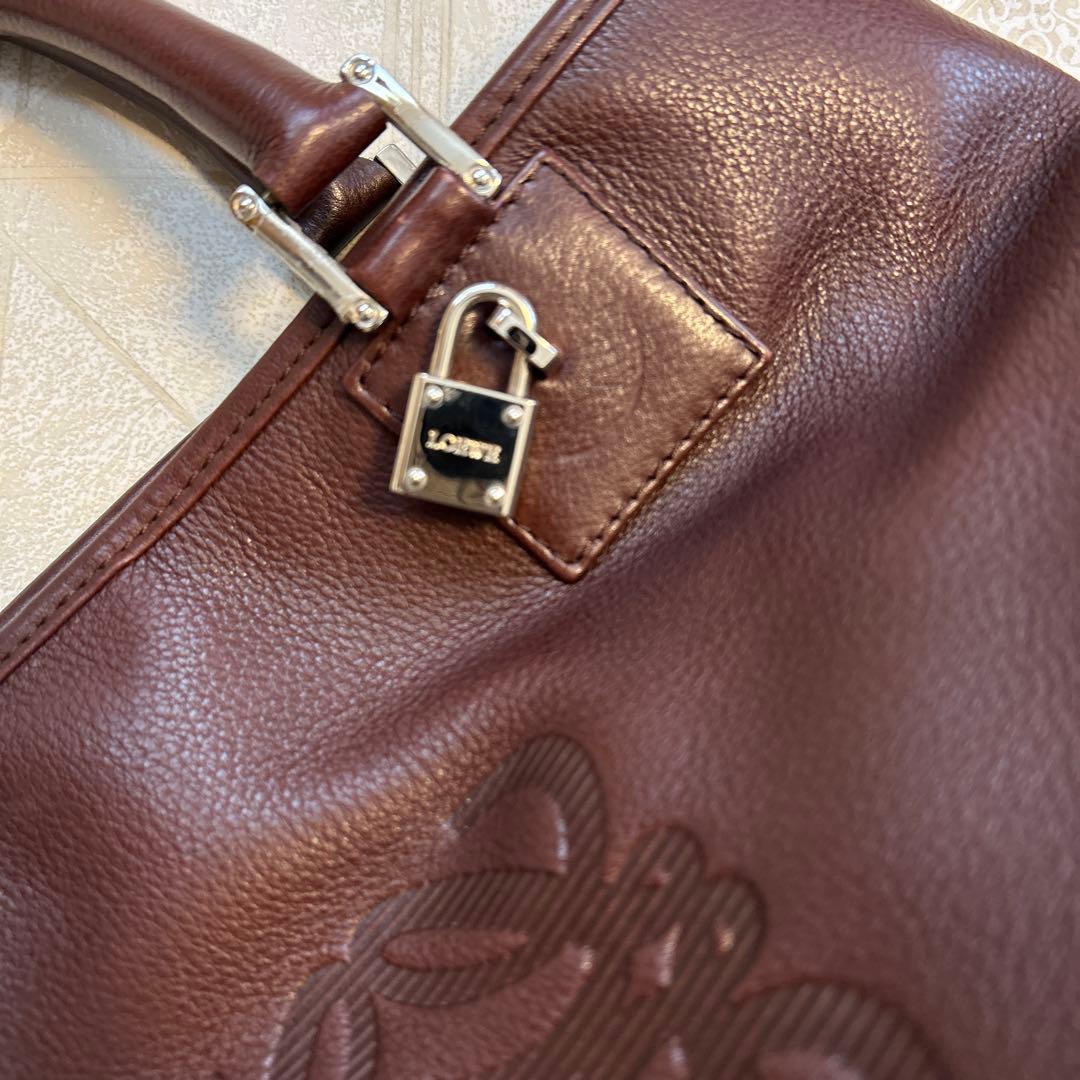 再値下げ❣️【希少レア】ロエベ エンボスロゴトートバッグ