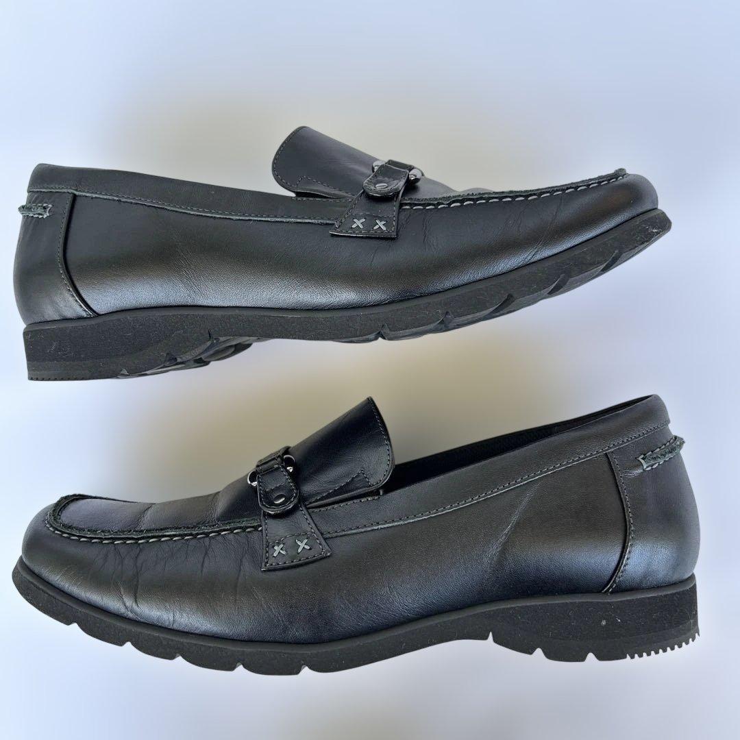 アシックスウォーキング　ペダラ　ローファー　黒　24.5 2E