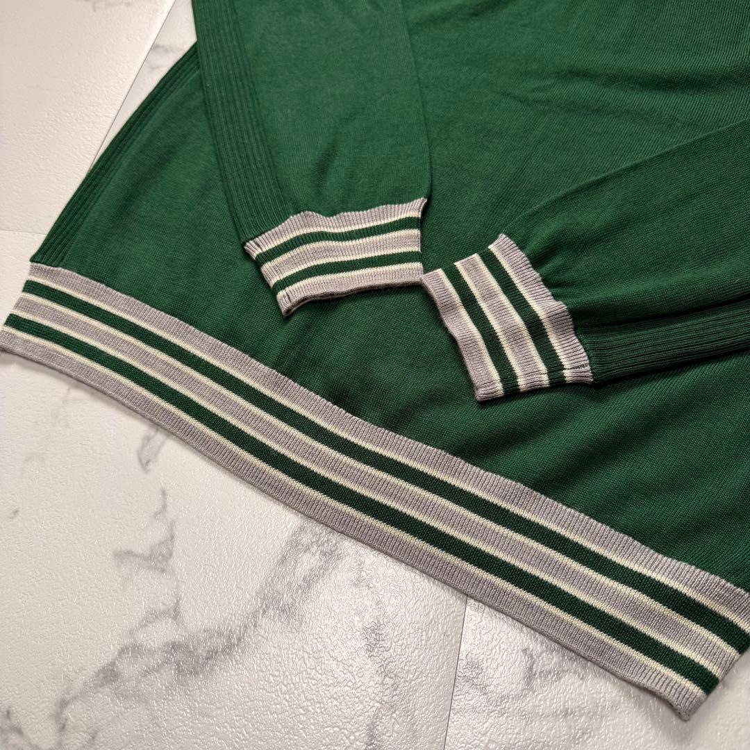 ラッセルノ ルチャマスクフラッグ ロゴ ニット セーター グリーン 5 未使用