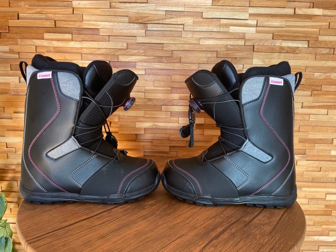 ⭐︎kissmark 女性用スノーボードブーツ ブラック（25.0㎝）【used】