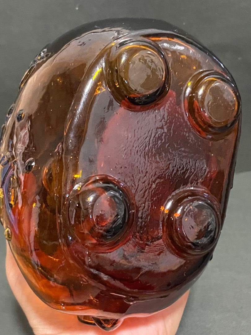 初期の台湾レア オールド ガラス クラフト ピッグ マネーボックス　2個セット