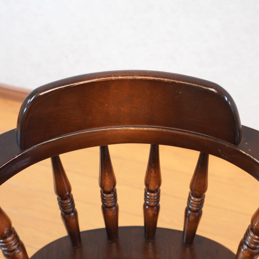 飛騨産業 キツツキマーク ウィンザーチェア アームチェア 木製 アンティーク 3