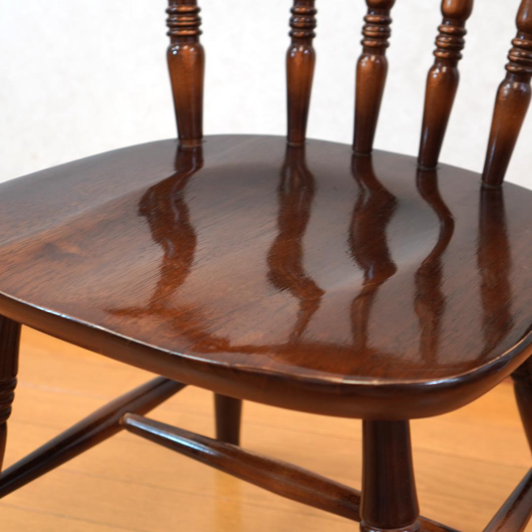 飛騨産業 キツツキマーク ウィンザーチェア アームチェア 木製 アンティーク 3