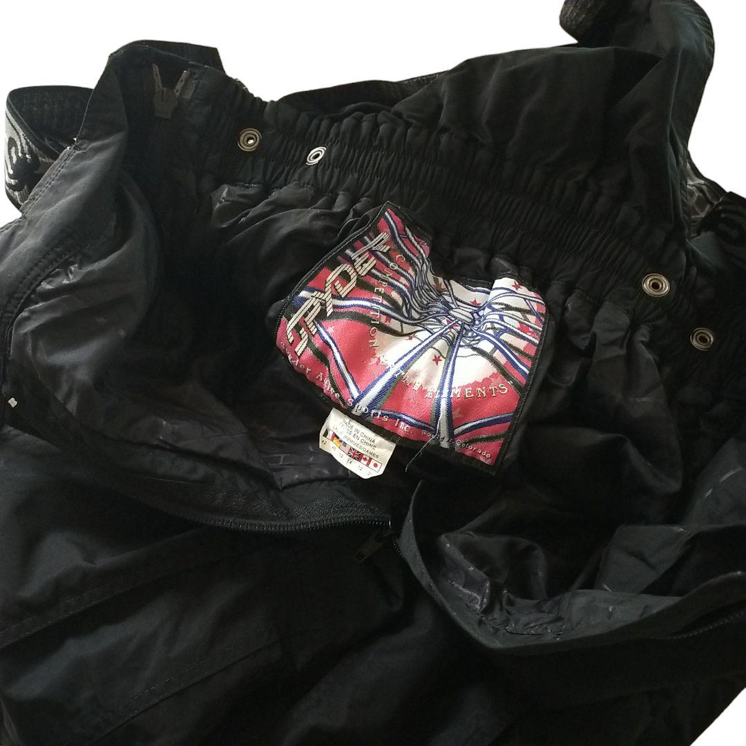 【高機能】US スパイダー 黒 スキー スノーボード ビブパンツ