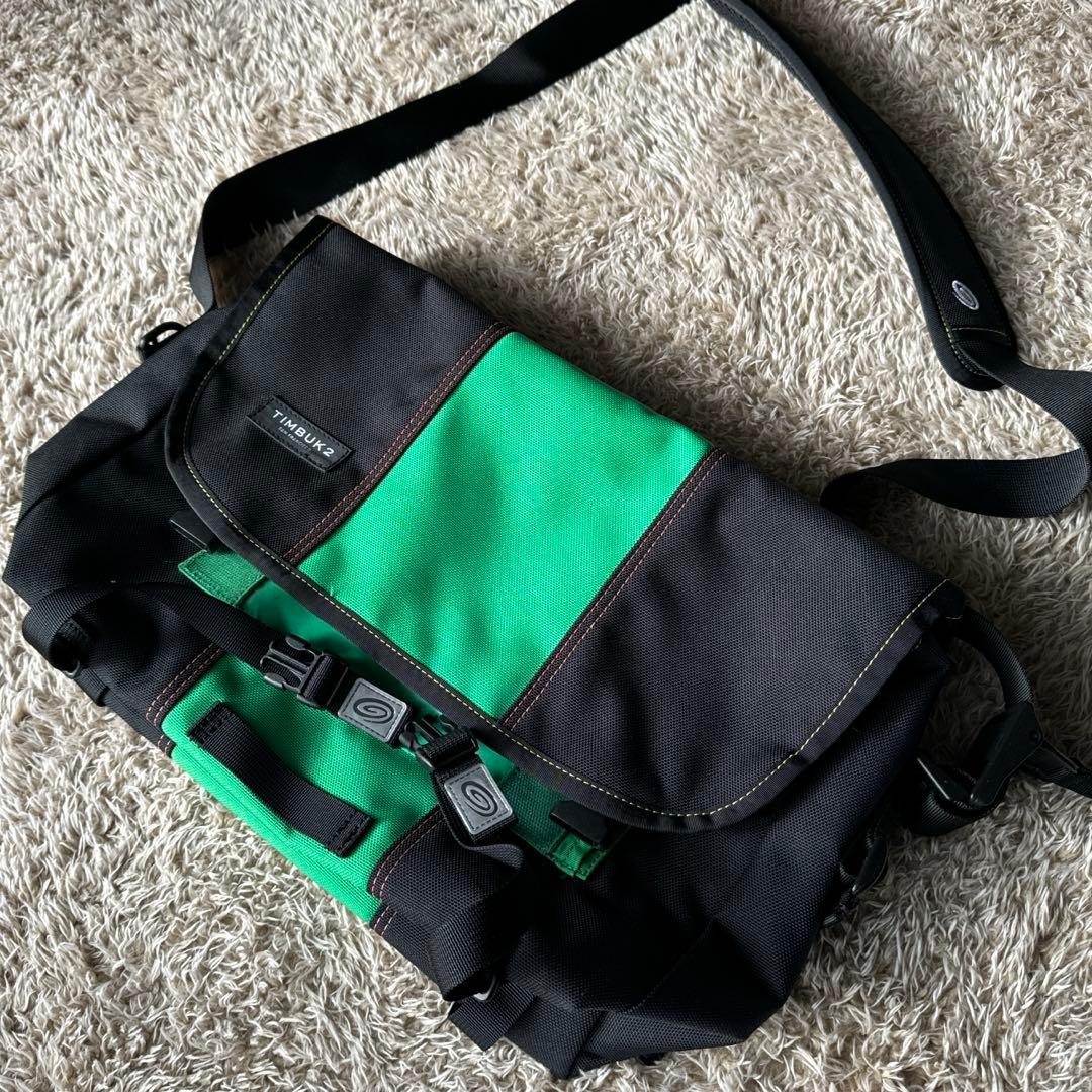 ⚡️極美品⚡️TIMBUCK2 クラシックメッセンジャーS ブラック×グリーン