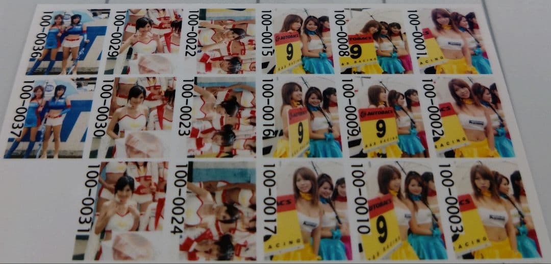 レースクイーン　写真　はがきサイズ　37枚　山本早織　折原みか　内田さやか　ほか