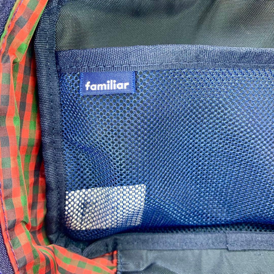 ファミリア familiar おむつポーチ デニム生地 クマちゃん 刺繍