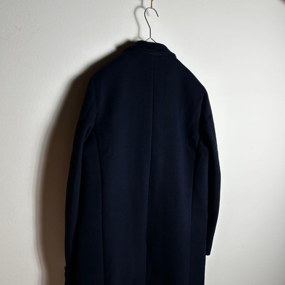 BEAUTY&YOUTH ソリッド 120S メルトン チェスターコートネイビー
