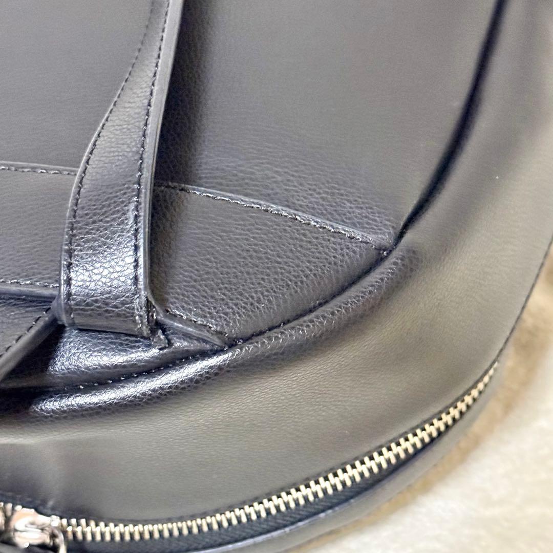 廃盤品 アニエスベー リュック レザー b.ロゴ プレート 黒 本革