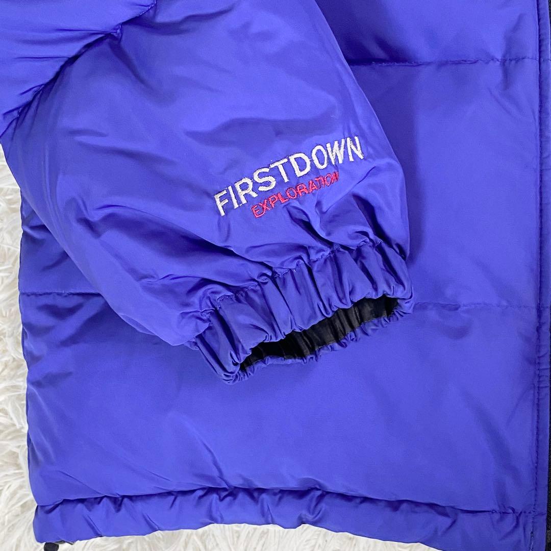 美品　FIRST DOWN ダウンジャケット リバーシブル　肉厚　極暖　黒　青