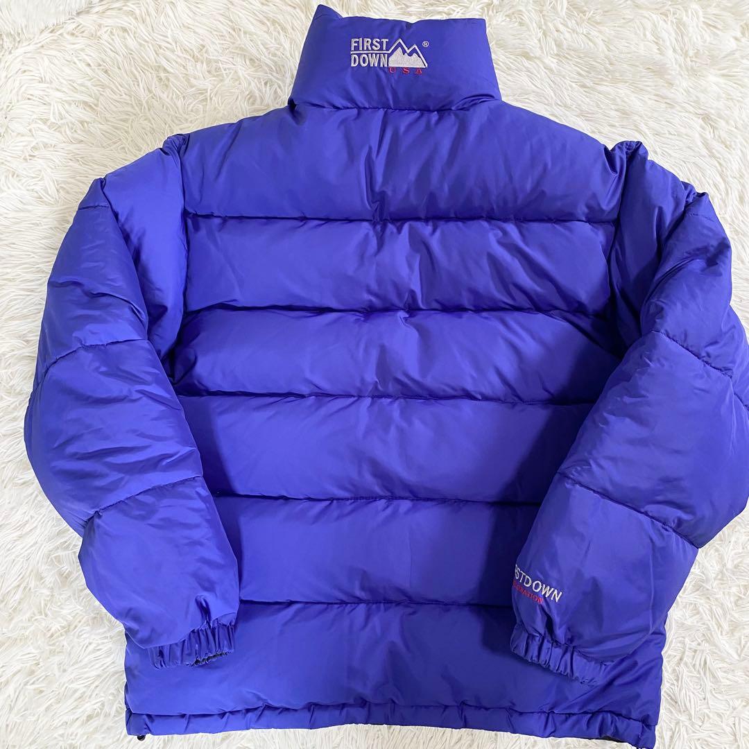 美品　FIRST DOWN ダウンジャケット リバーシブル　肉厚　極暖　黒　青