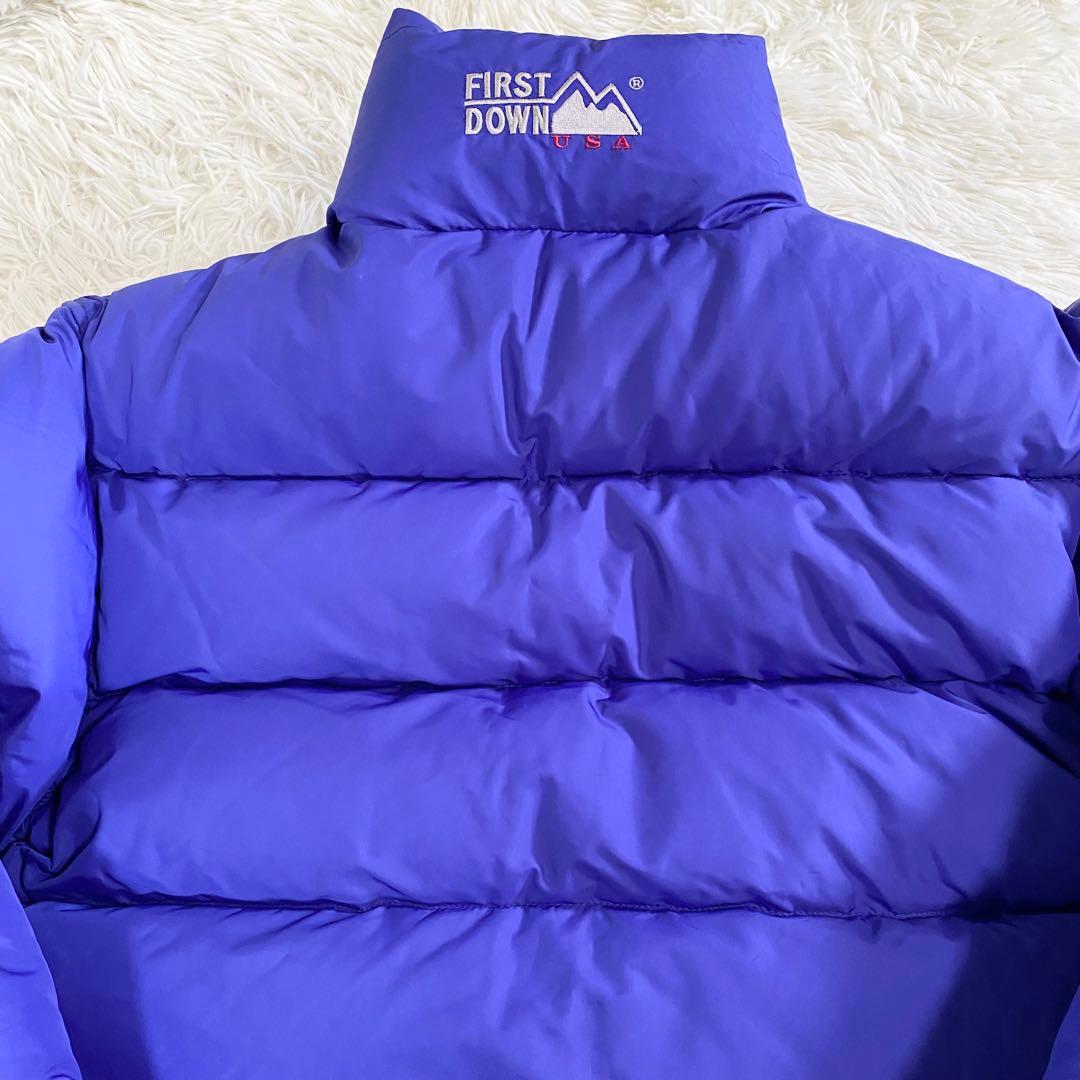 美品　FIRST DOWN ダウンジャケット リバーシブル　肉厚　極暖　黒　青