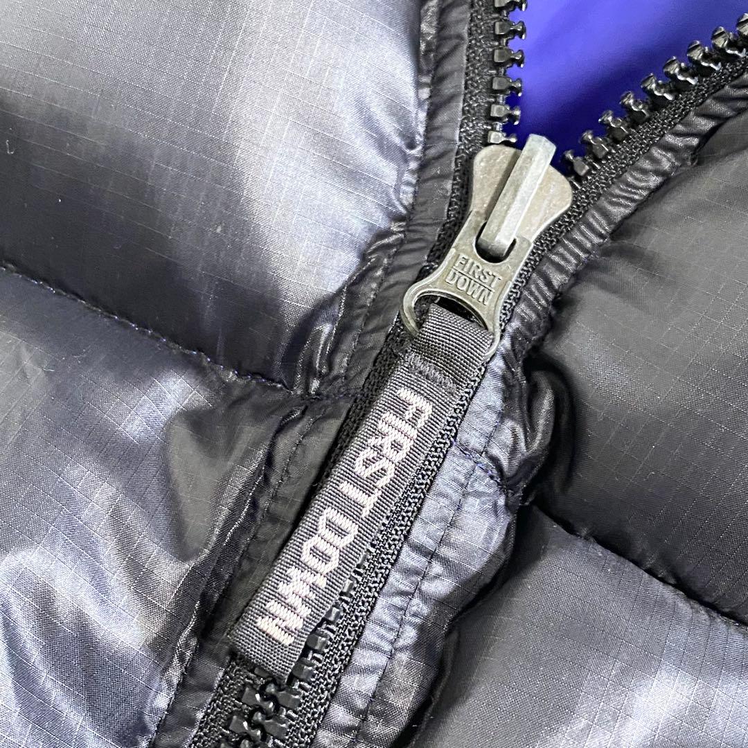 美品　FIRST DOWN ダウンジャケット リバーシブル　肉厚　極暖　黒　青