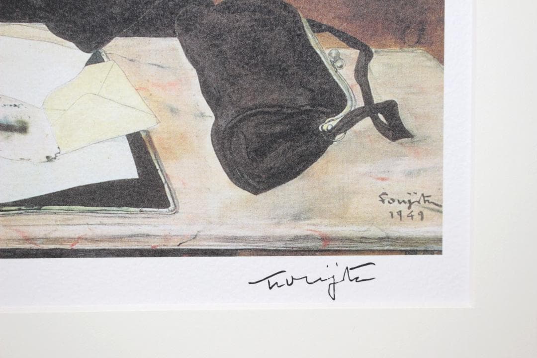 藤田嗣治 エスタンプリトグラフ「カフェ」 100部限定 6/100