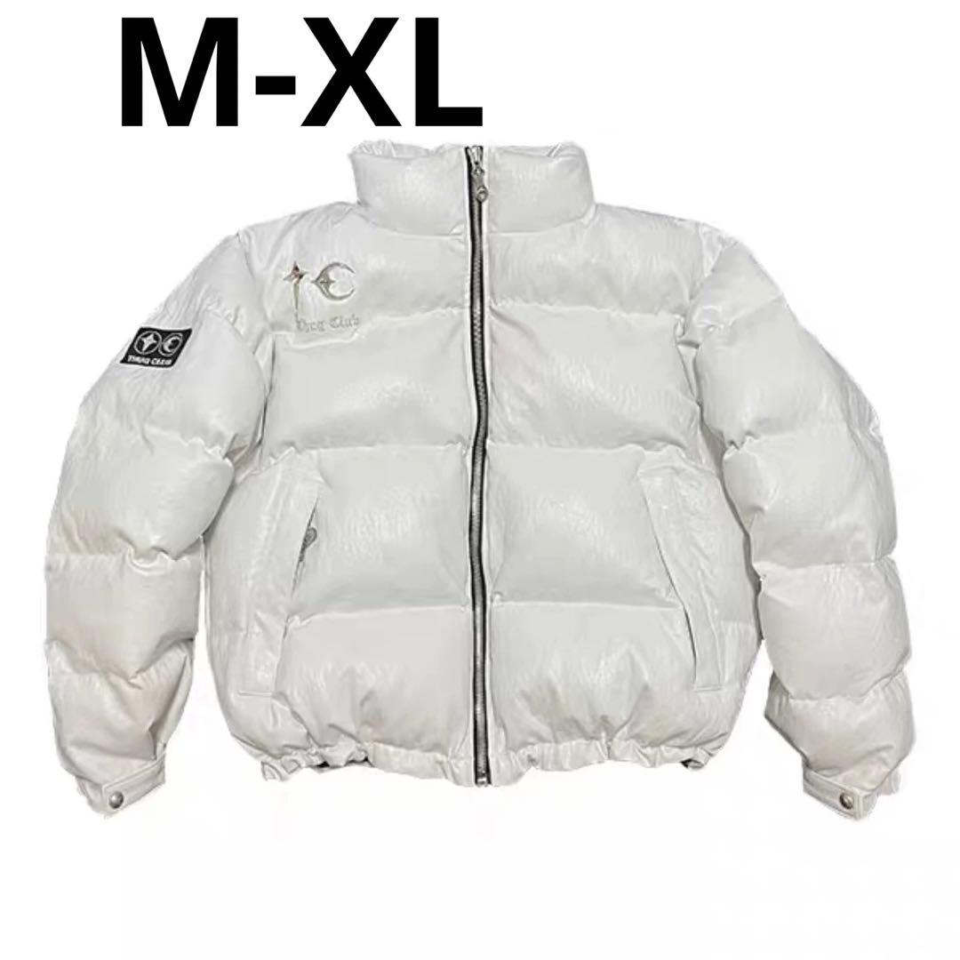 新品 THUG CLUB サグクラブ レザージャケット ダウンジャケット 白