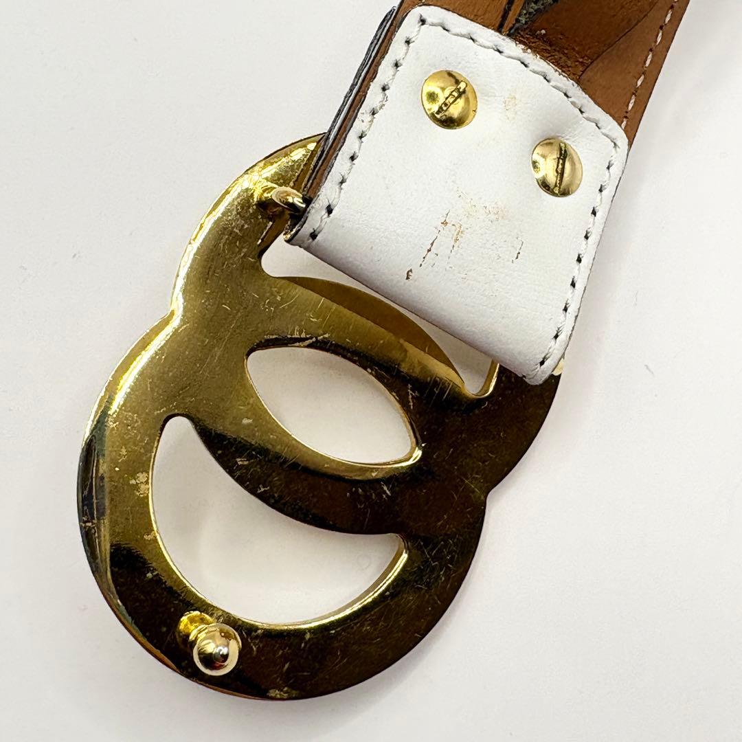 CELINE サークルロゴ ベルト レザー ヴィンテージ