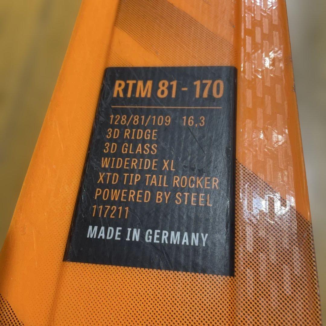 volklフォルクルRTM81 170cm 初中級向け