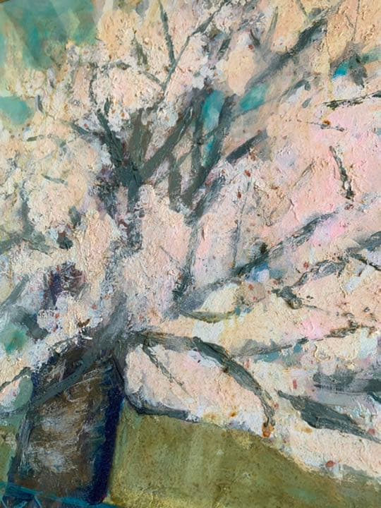 絵画 油絵　久松すみ【桜】