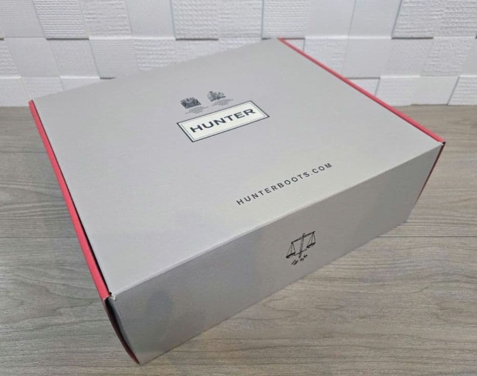 HUNTER ブラック サイドゴアレインブーツ