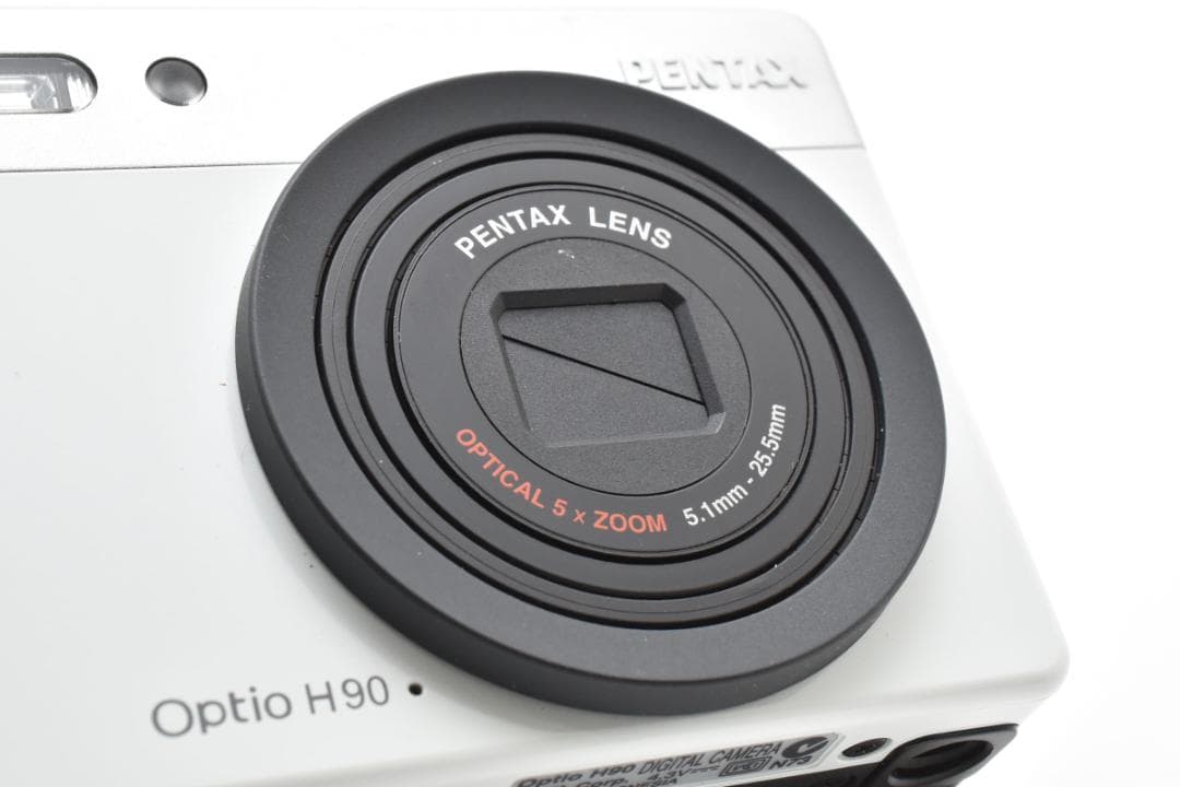 新品級　PENTAX Optio H90 ホワイトシルバー 箱 説明書 M697