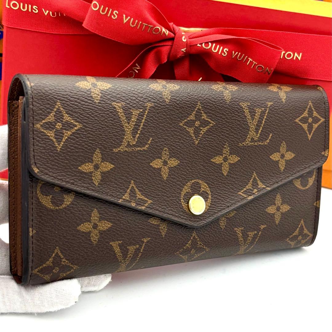 ☆美品☆新型☆ルイヴィトン 長財布 モノグラム ポルトフォイユサラ ブラウン 茶