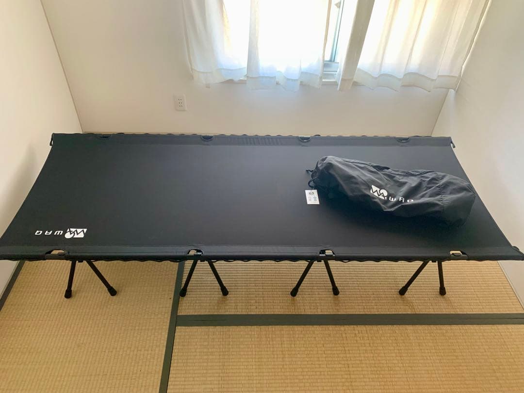 【美品】WAQ 2WAYフォールディングワイドコット ブラック