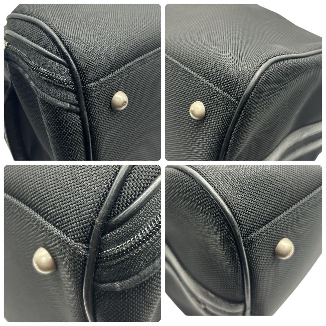 【良品】バーバリーゴルフ ボストンバッグ 大容量 シューズ収納 ブラック 黒