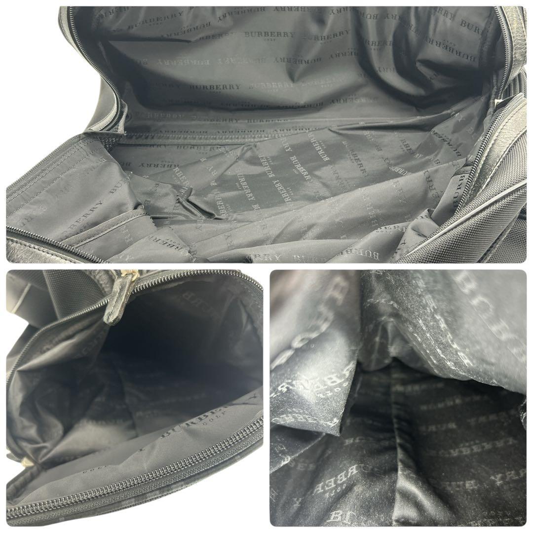 【良品】バーバリーゴルフ ボストンバッグ 大容量 シューズ収納 ブラック 黒