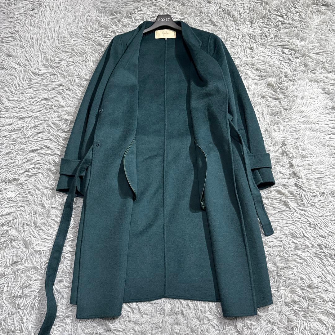 極美品✨21AW シビラ ダブルフェイスベルテッドコート ウール グリーン M