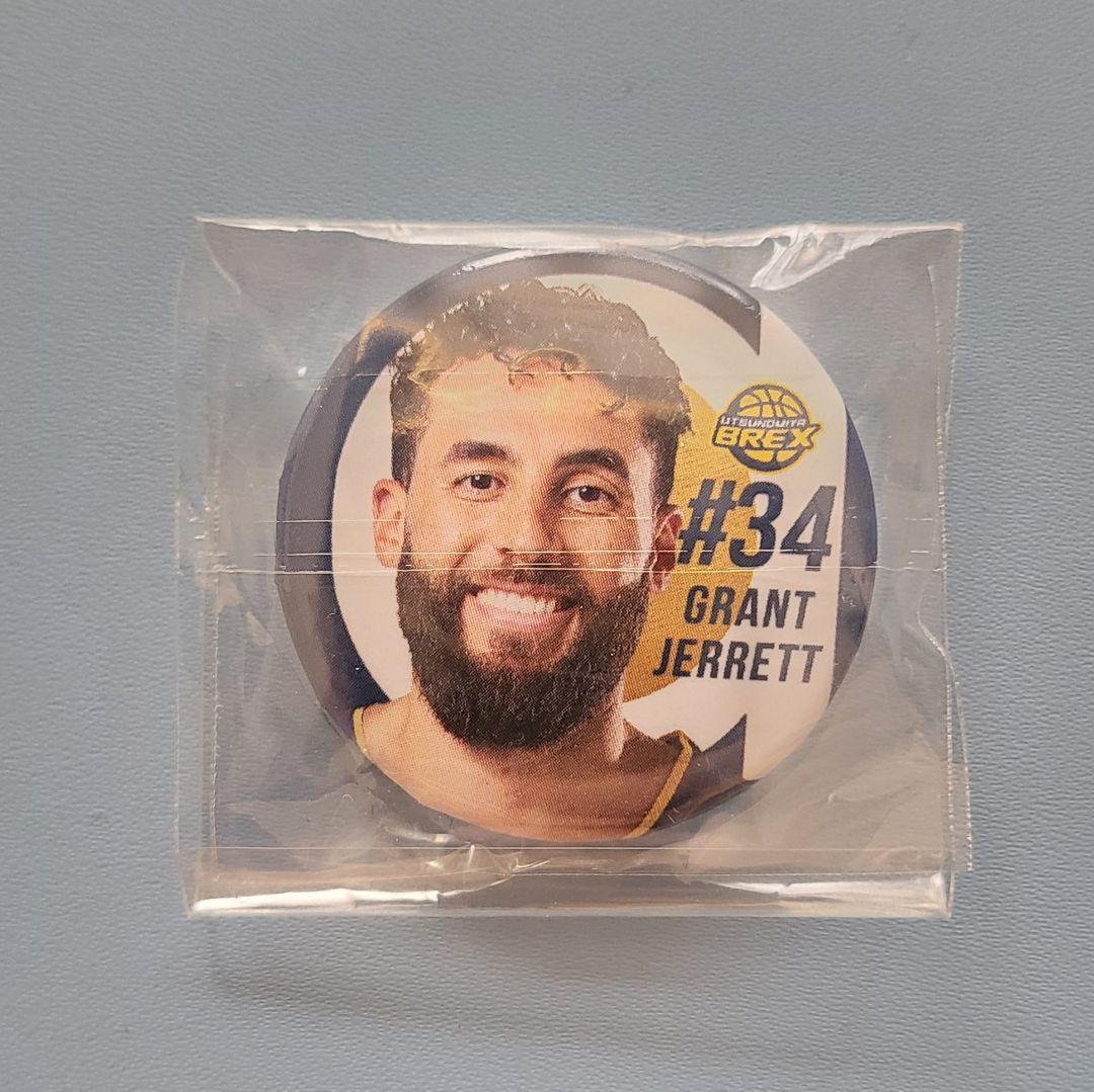 宇都宮ブレックス #34 グラント・ジェレット選手 2025-26 缶バッジ