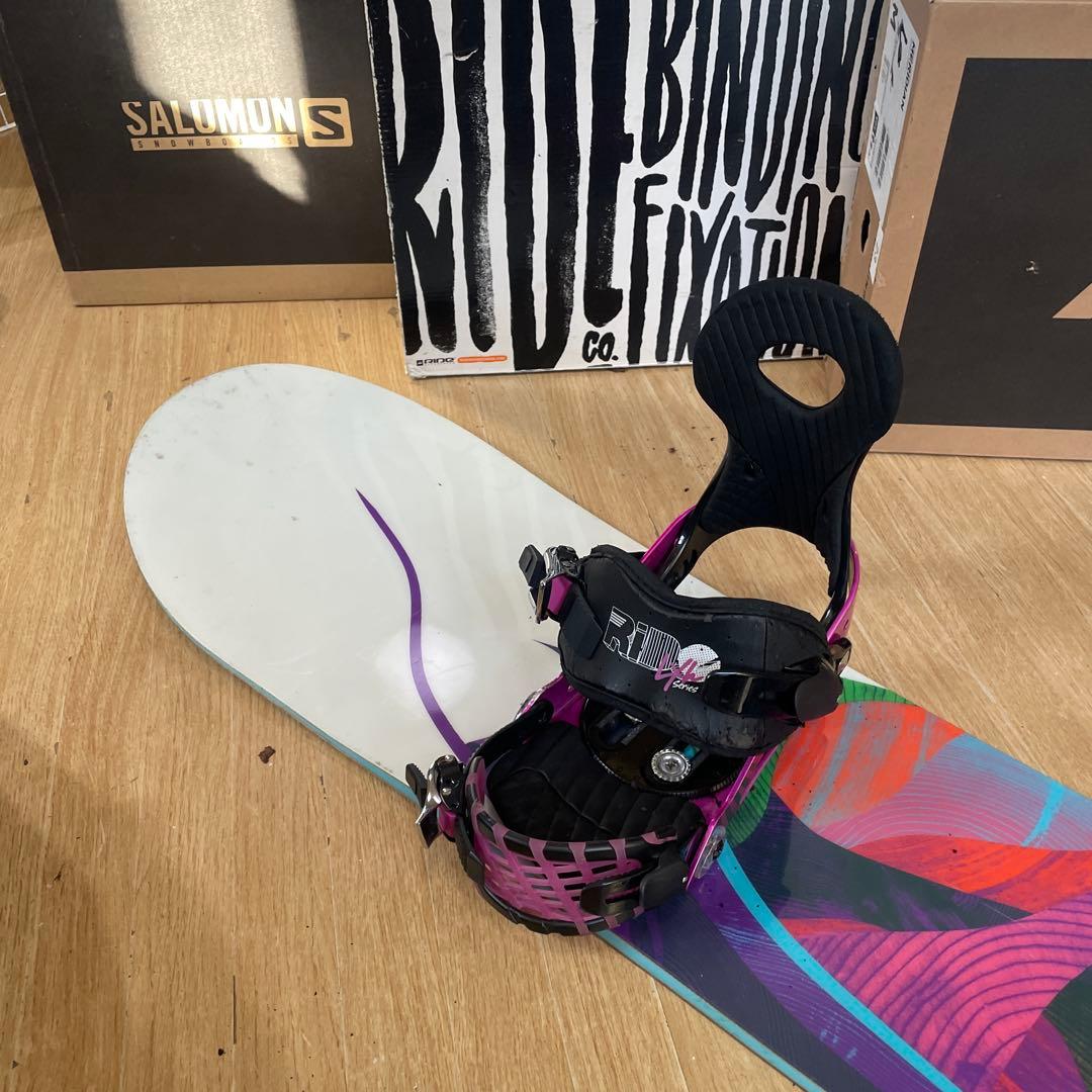 BURTON×RIDE　バートン　ライド　バインディング付　スノーボードセット