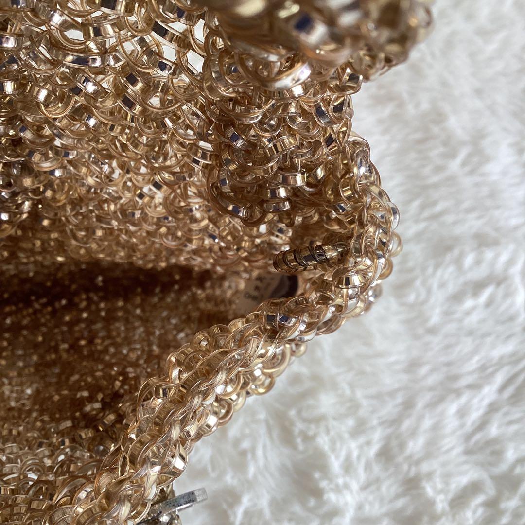 アンテプリマ 2way ハンドバッグ　ショルダーバッグ ターンロック　ゴールド