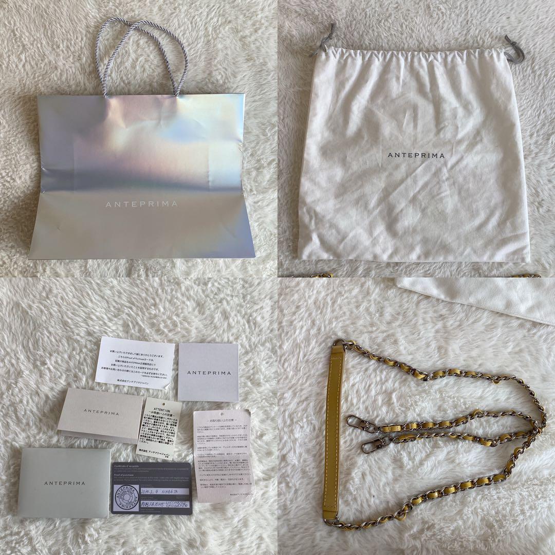 アンテプリマ 2way ハンドバッグ　ショルダーバッグ ターンロック　ゴールド