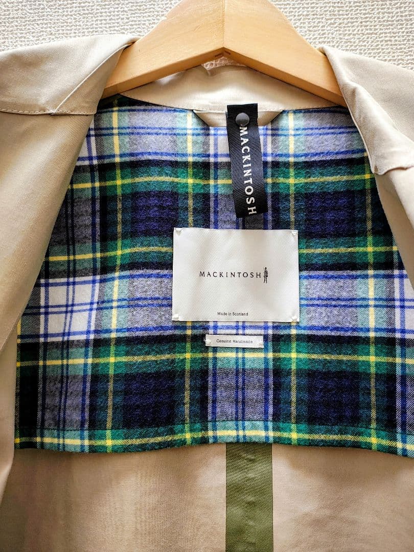 MACKINTOSH ダンケルド（ゴム引き） ステンカラーコート ベージュ 38
