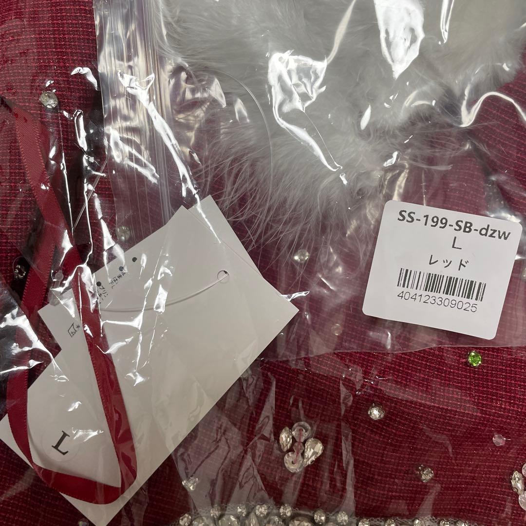 JEWELS ストーンビジューノースリーブタイトサンタコスプレ　L 新品未開封