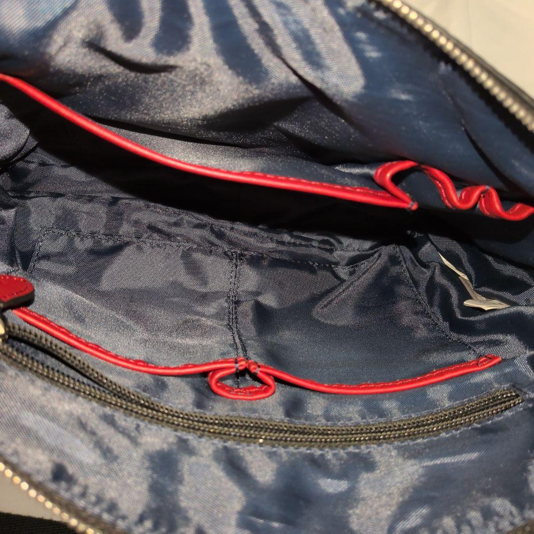 TAKEO KIKUCHI ソバージュ 本革 斜め掛けバッグ 黒 B5対応