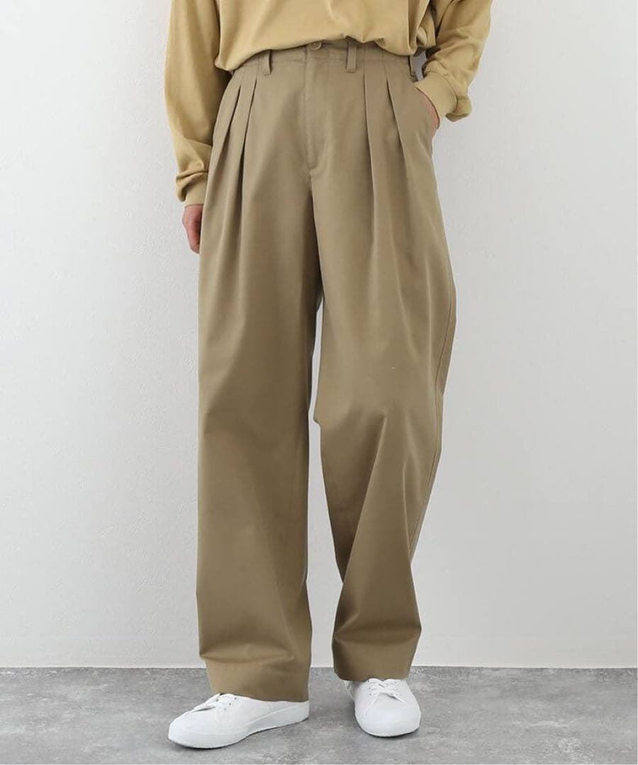 Super Fine Wool Cotton Twill Slacks AURALEE SUPER FINE WOOL COTTON