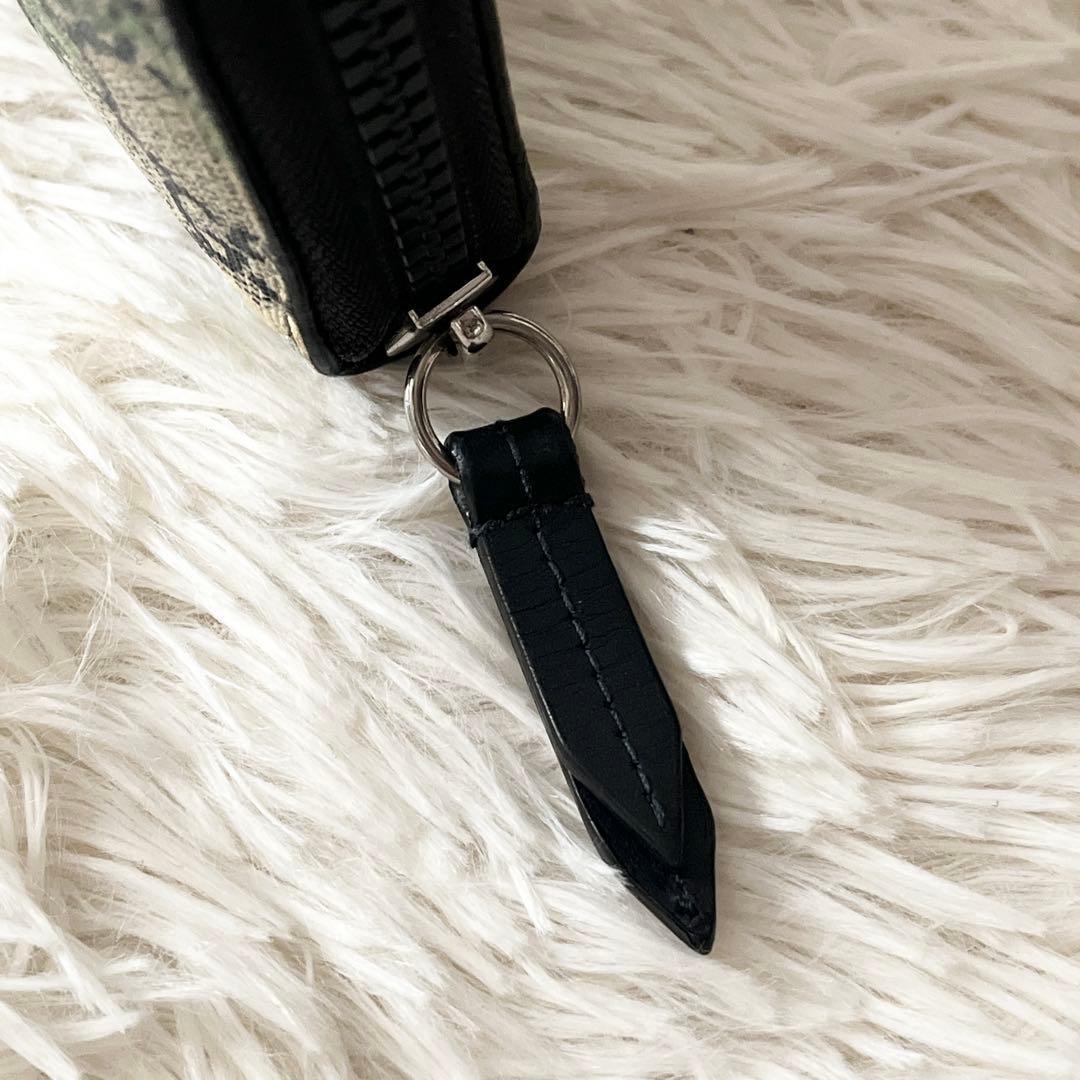 GUCCI グッチ GGブルームス ラウンドファスナー　長財布　花柄　ブルー