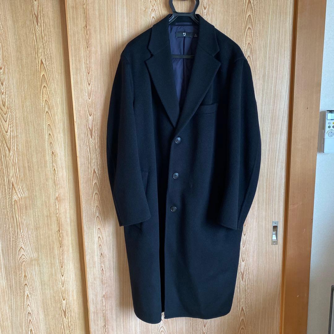 ユニクロ＋J カシミヤブレンドチェスターコート（黒）