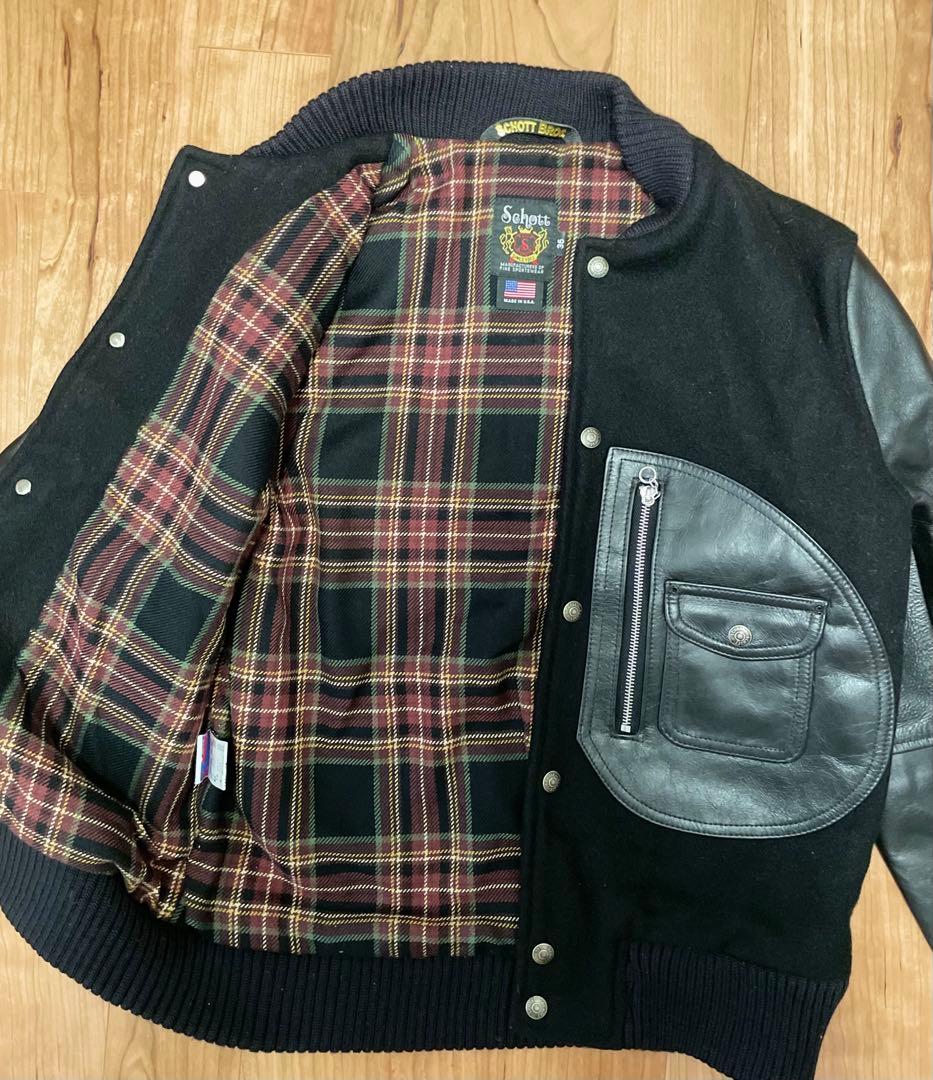 SCHOTT ショット D ポケット バーシティジャケット スタジャン USA製