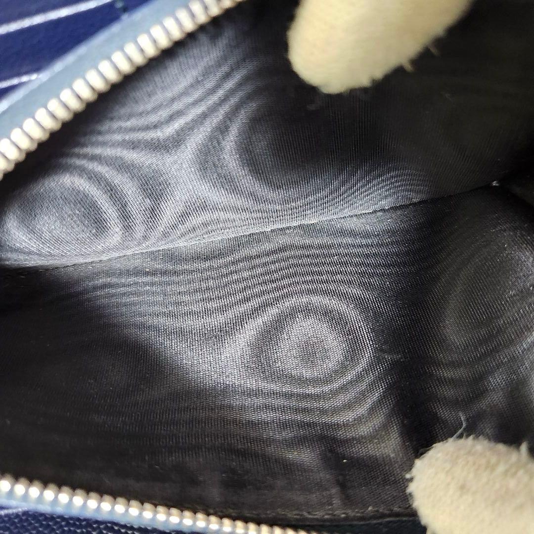 ✨未使用級✨サンローラン　長財布　二つ折り　カサンドラ　キャビアスキン　ネイビー