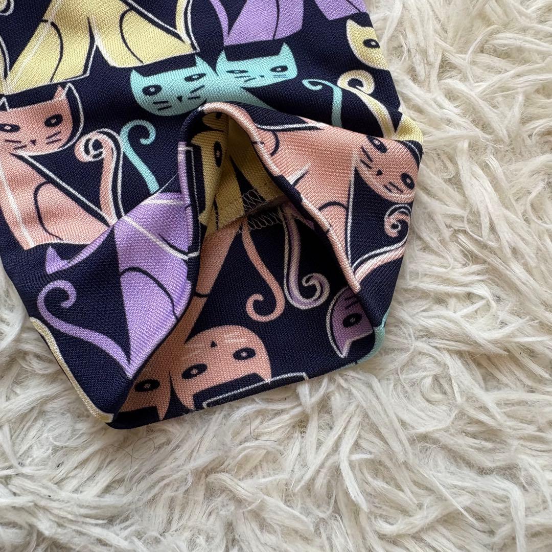 極美品 miumiu 猫柄 定価20万円 ベルト付ワンピース 40
