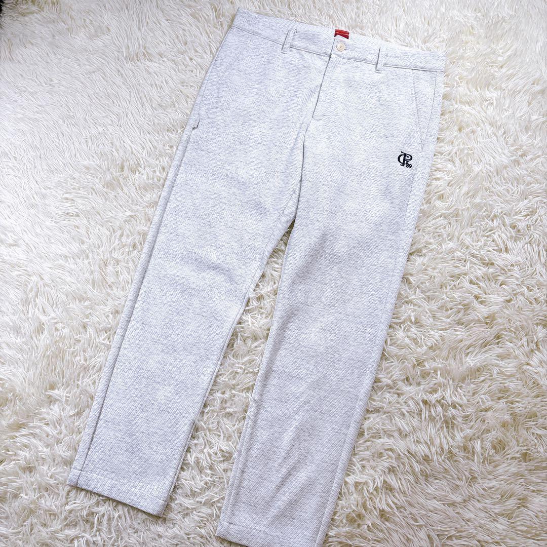 【サイズ6】 パーリーゲイツ　ロングパンツ　ゴルフ　メンズ　大きめ　オフホワイト