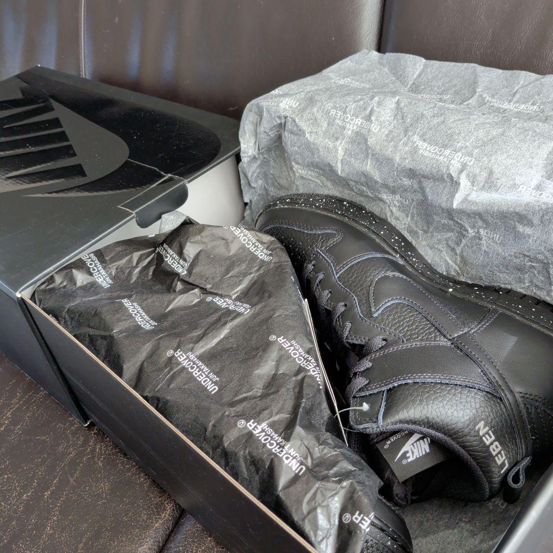 新品 未使用 NIKE✖UNDERCOVER ブラックスニーカー 本革 26.5